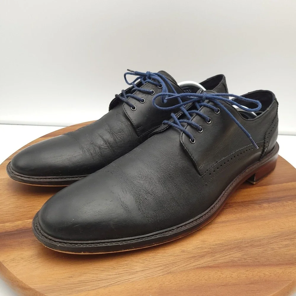 Winthrop‎ Braxton Oxford Shoes Mens Size 12 Black Leather